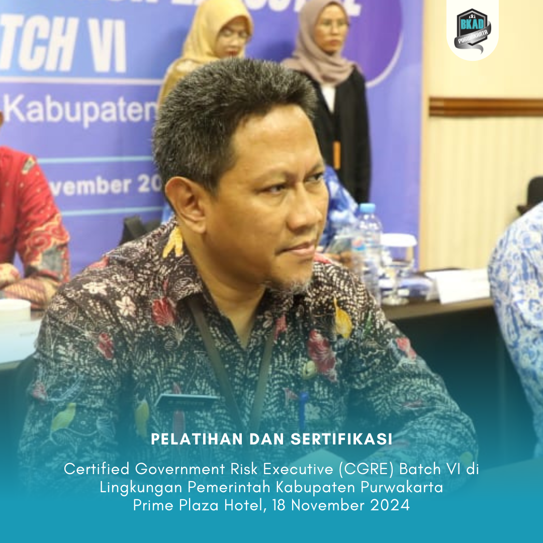 Kegiatan Pelatihan dan Sertifikasi Certified Goverment Risk Executive (CGRE)
