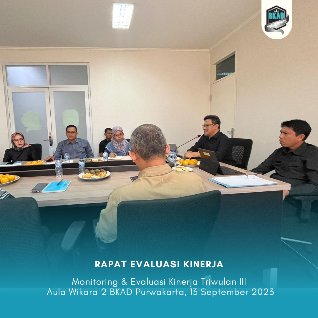 Rapat Evaluasi Kinerja Monitoring dan Evaluasi Kinerja Triwulan III