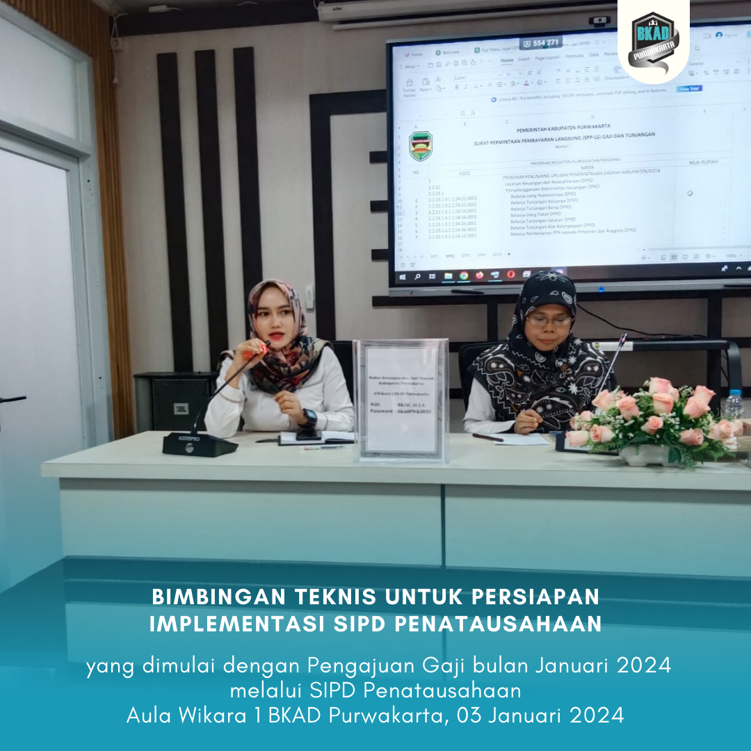 Bimbingan Teknis untuk Persiapan Implementasi SIPD Penatausahaan