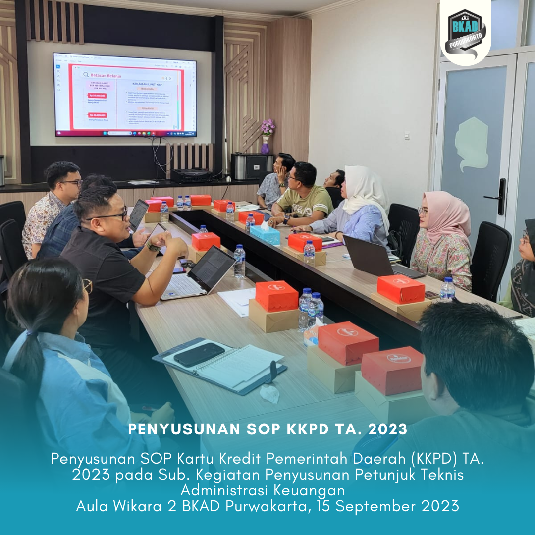 Rapat Penyusunan SOP Kartu Kredit Pemerintah Daerah (KKPD) TA. 2023
