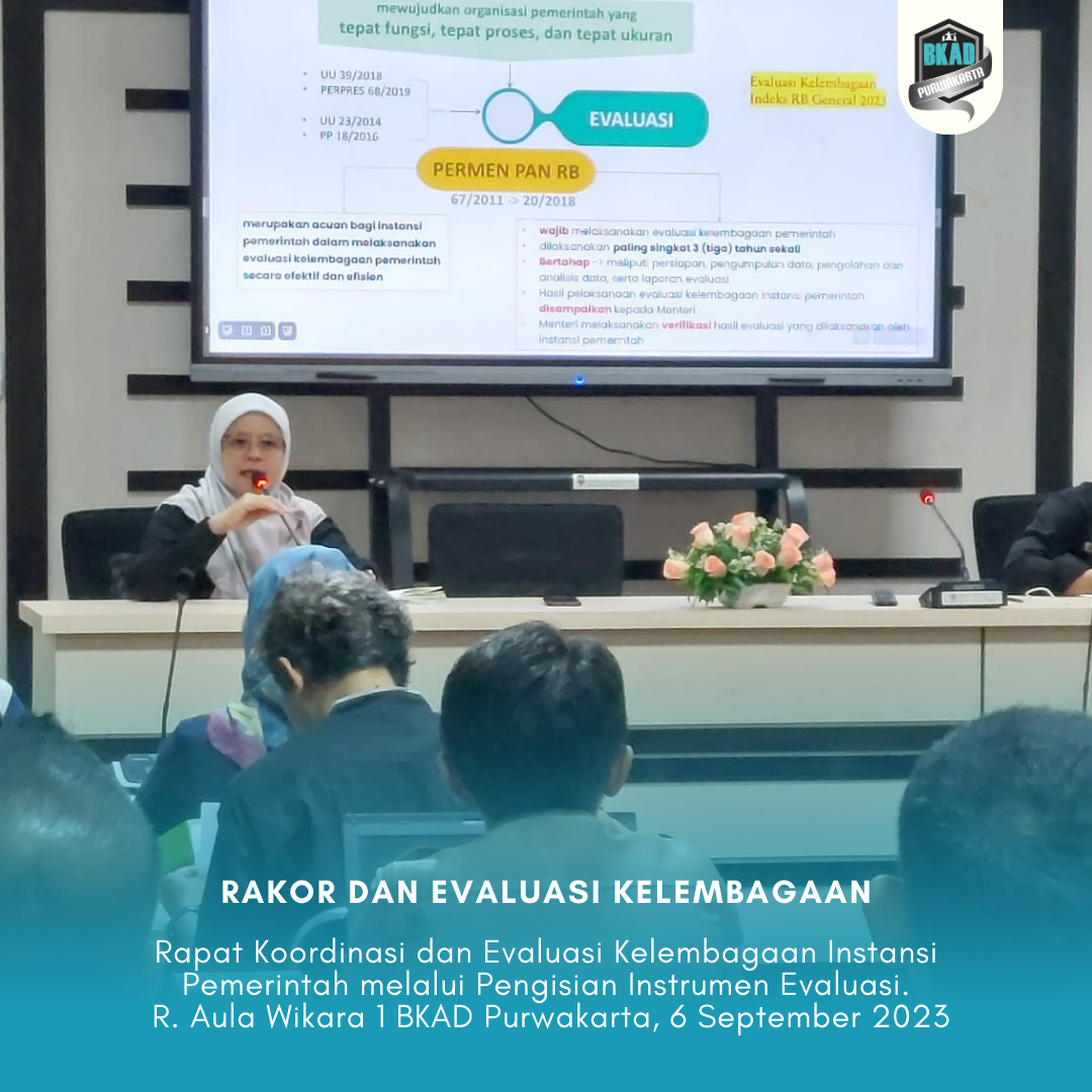 Rapat Koordinasi dan Evaluasi Kelembagaan melalui pengisian instrumen evaluasi