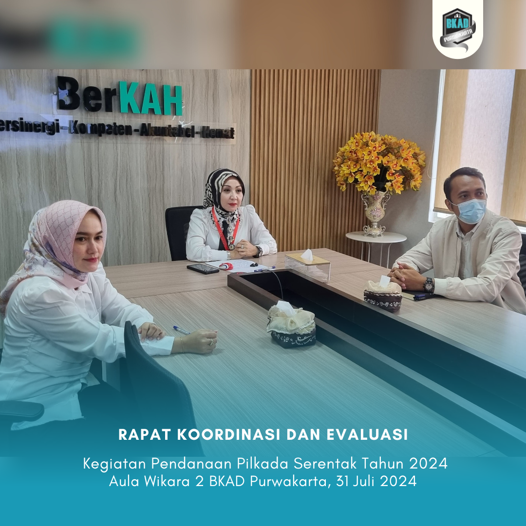 Vicon Rapat Koordinasi dan Evaluasi Kegiatan Pendanaan Pilkada Serentak Tahun 2024