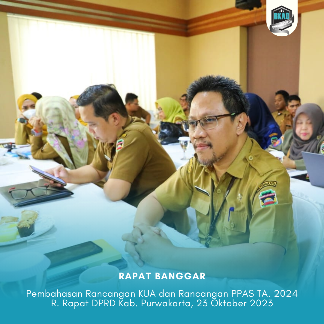 Rapat Badan Anggaran DPRD dalam rangka Pembahasan Rancangan KUA dan Rancangan PPAS TA. 2024