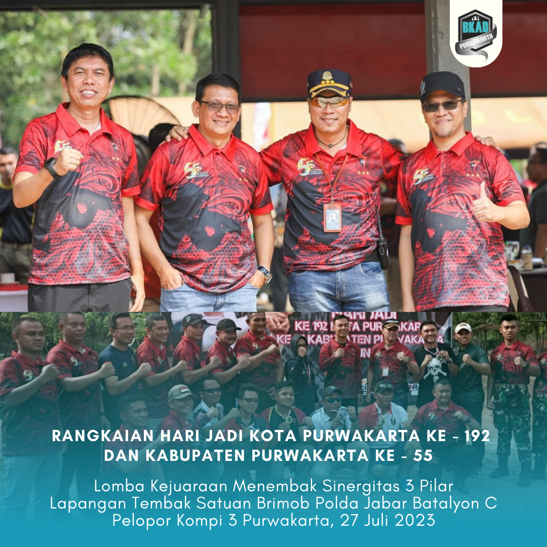 Lomba Kejuaraan Menembak Sinergitas 3 Pilar yang diikuti oleh Unsur TNI, Polri dan ASN di Wilayah Kabupaten Purwakarta