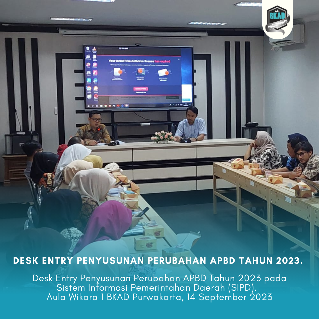 Desk Entry Penyusunan Perubahan APBD Tahun 2023 pada Sistem Informasi Pemerintahan Daerah (SIPD)
