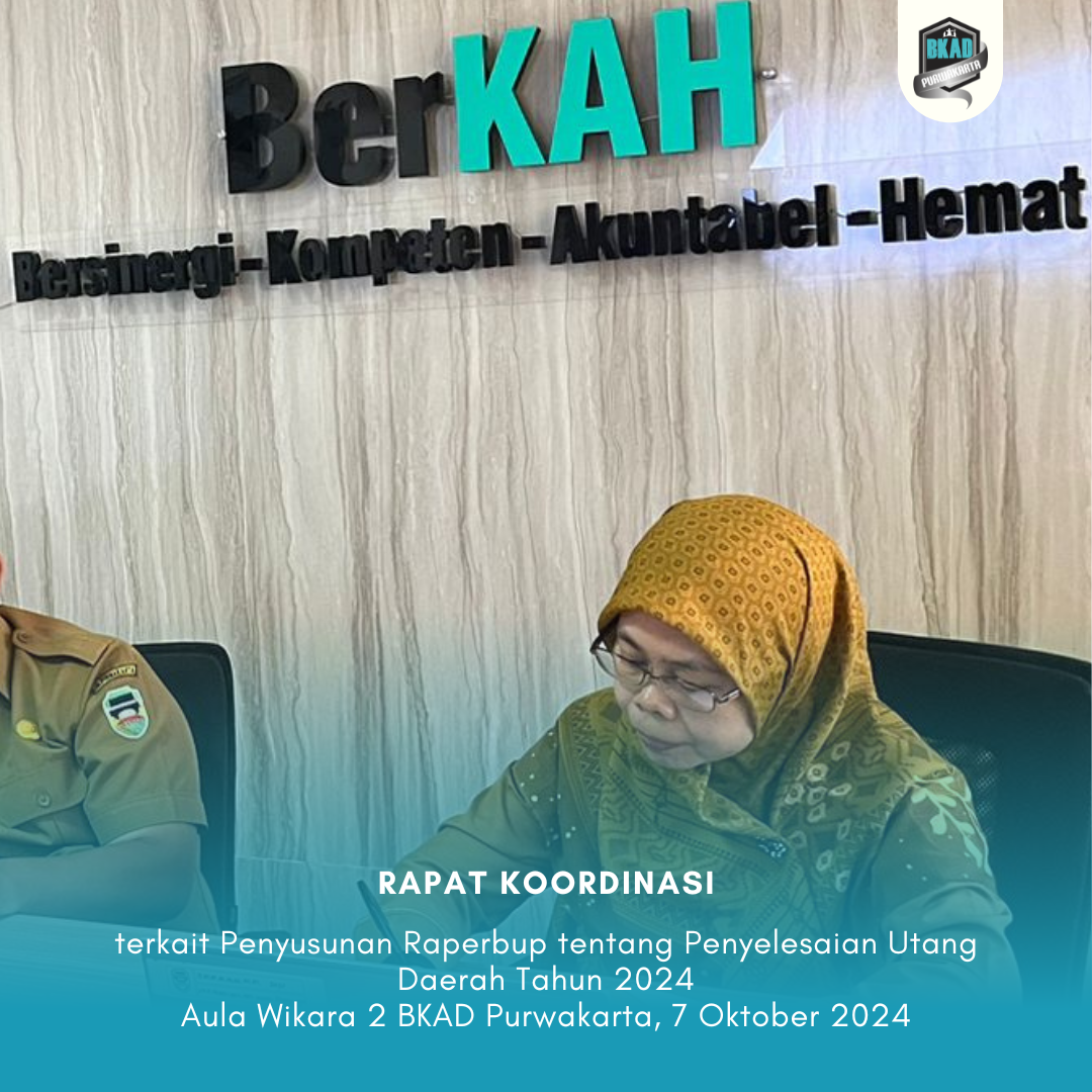 Rapat Koordinasi terkait Penyusunan Racangan Peraturan Bupati Purwakarta tentang Penyelesaian Utang Daerah Tahun 2024