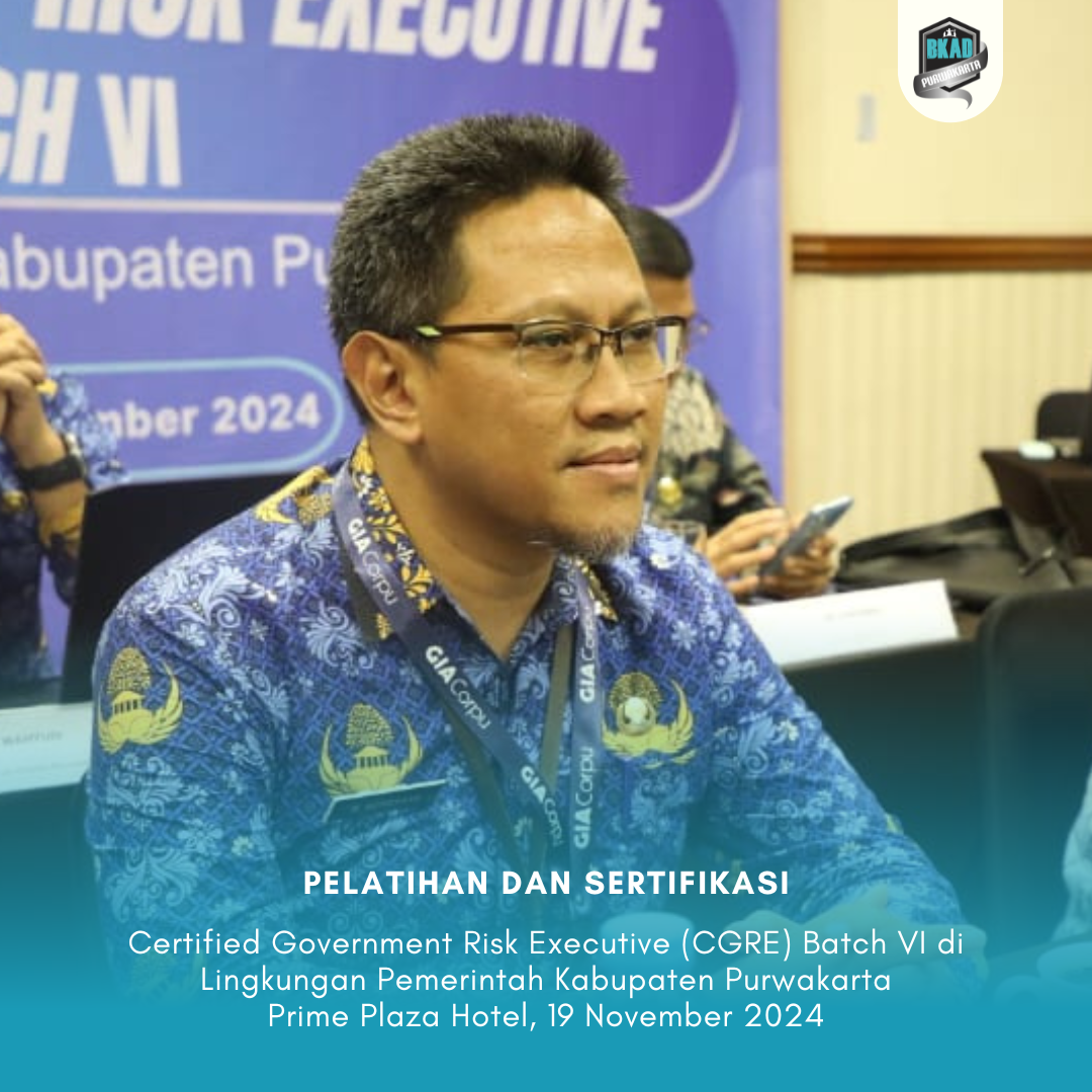 Kegiatan Pelatihan dan Sertifikasi Certified Goverment Risk Executive (CGRE)