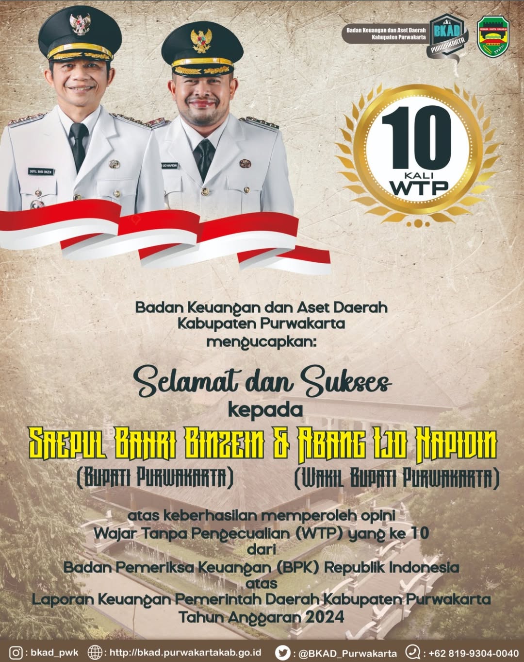Opini Wajar Tanpa Pengecualian (WTP) yang ke 10