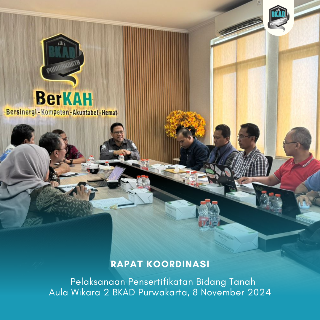 Rapat Pembahasan Rencana Pensertifikatan Tanah Jalan Pemerintah Kabupaten Purwakarta