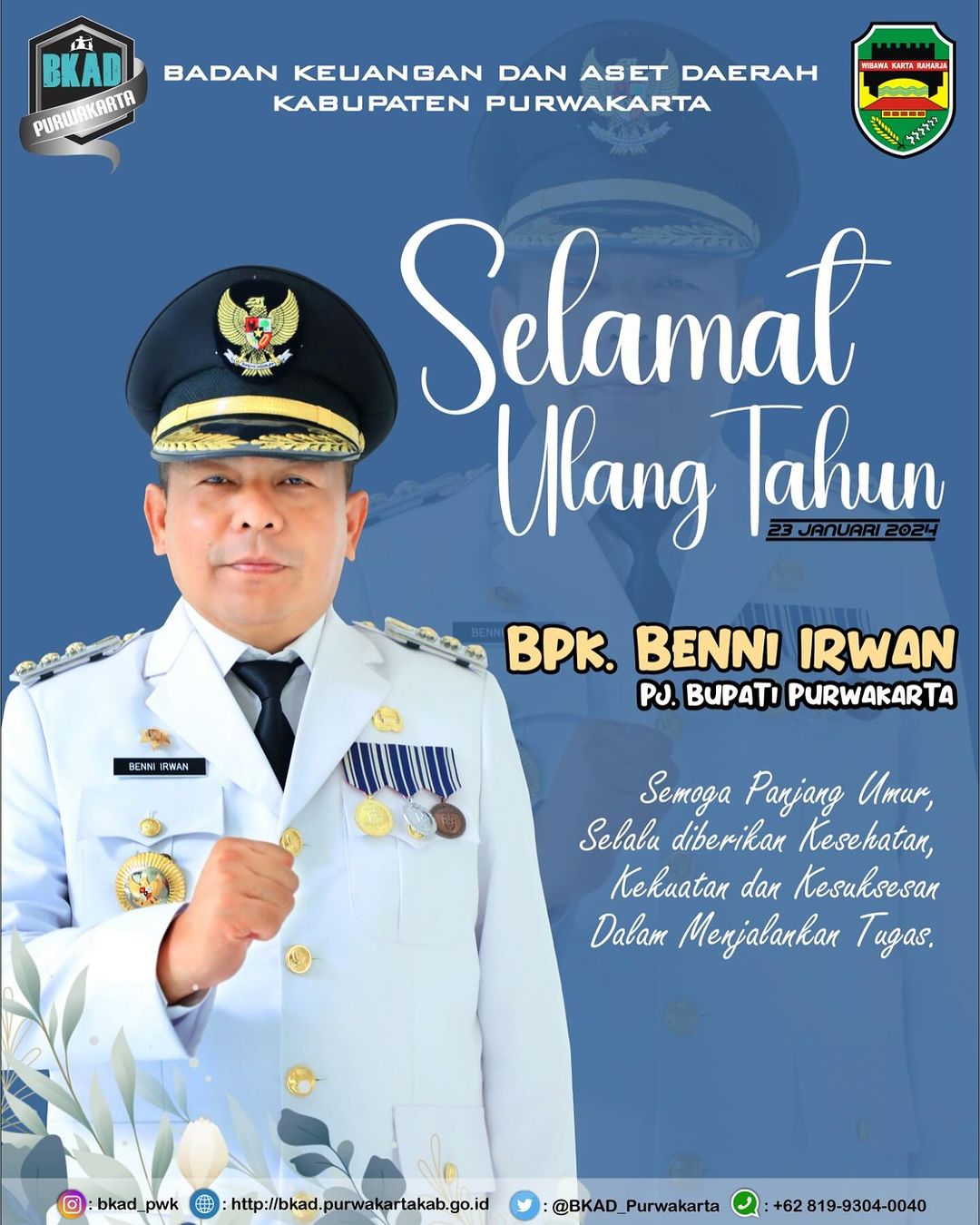 Selamat Ulang Tahun Bapak Benni Irwan PJ. Bupati Purwakarta