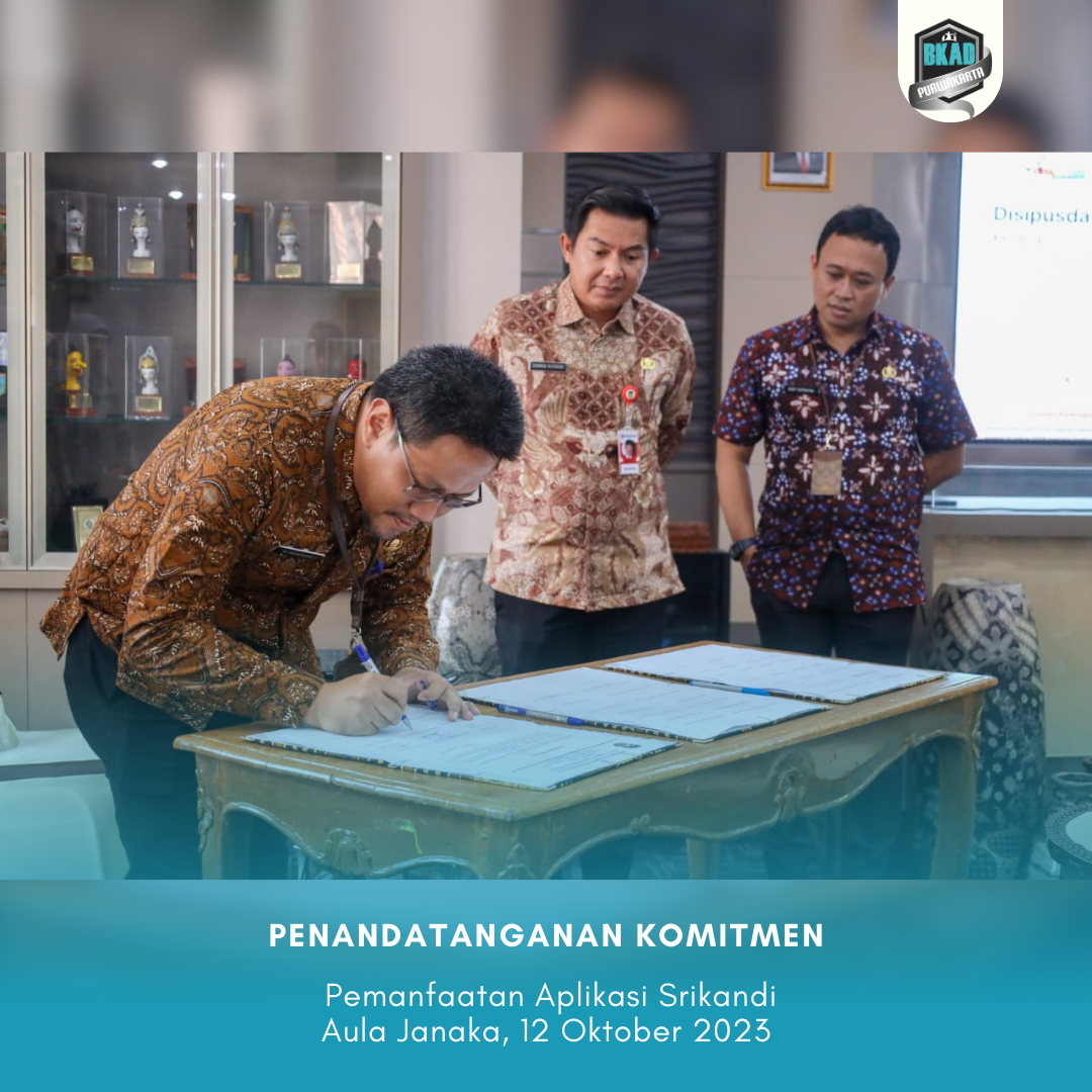Penandatanganan Komitmen Pemanfaatan Aplikasi Srikandi