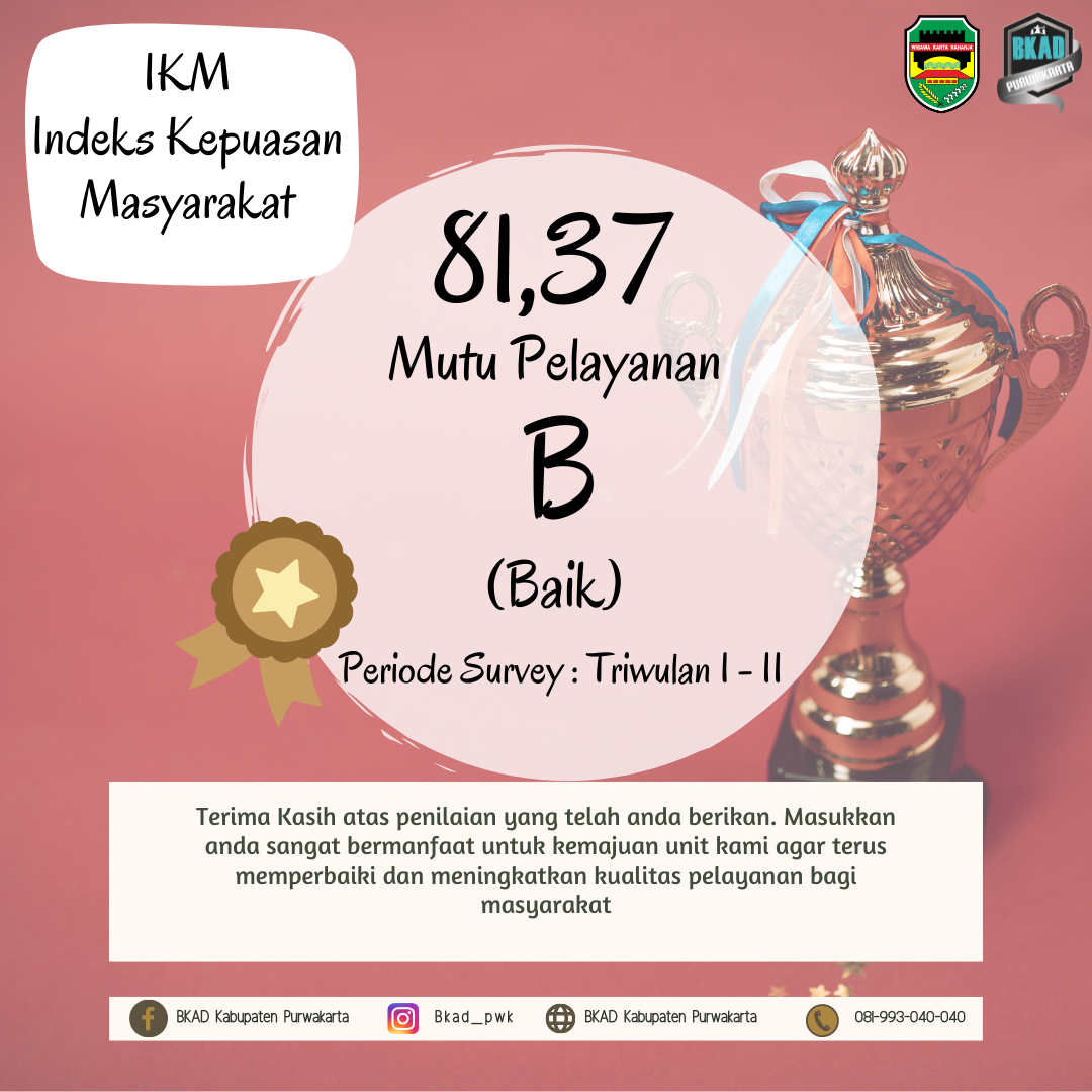 Indeks Kepuasan Masyarakat (IKM) BKAD Kabupaten Purwakarta