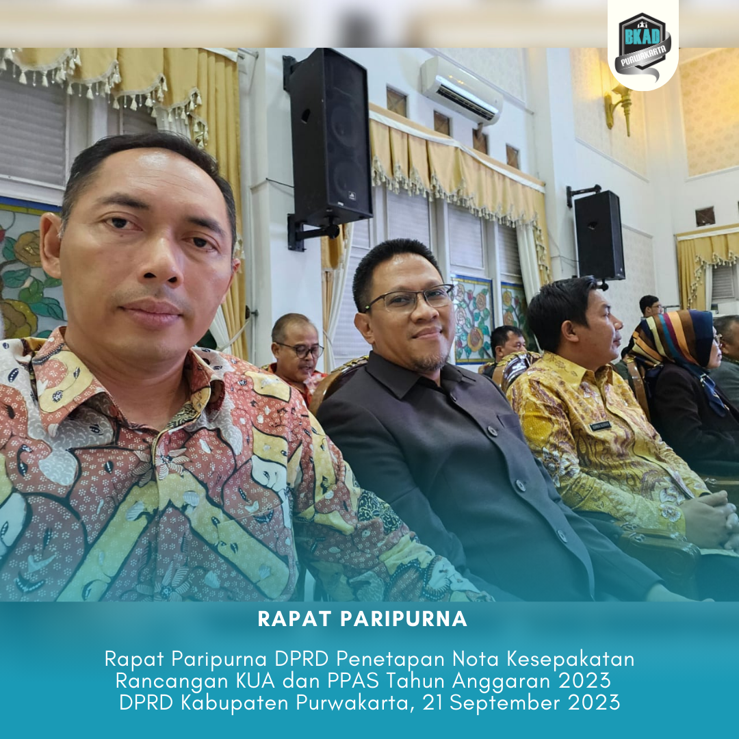 Rapat Paripurna DPRD Penetapan Nota Kesepakatan Rancangan KUA dan PPAS Tahun Anggaran 2023