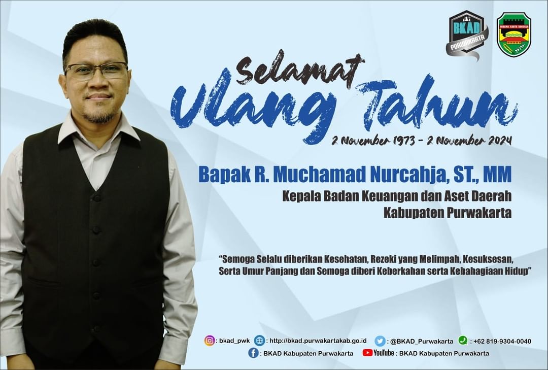 Selamat Ulang Tahun kepada Kepala Badan Keuangan dan Aset Daerah Kabupaten Purwakarta