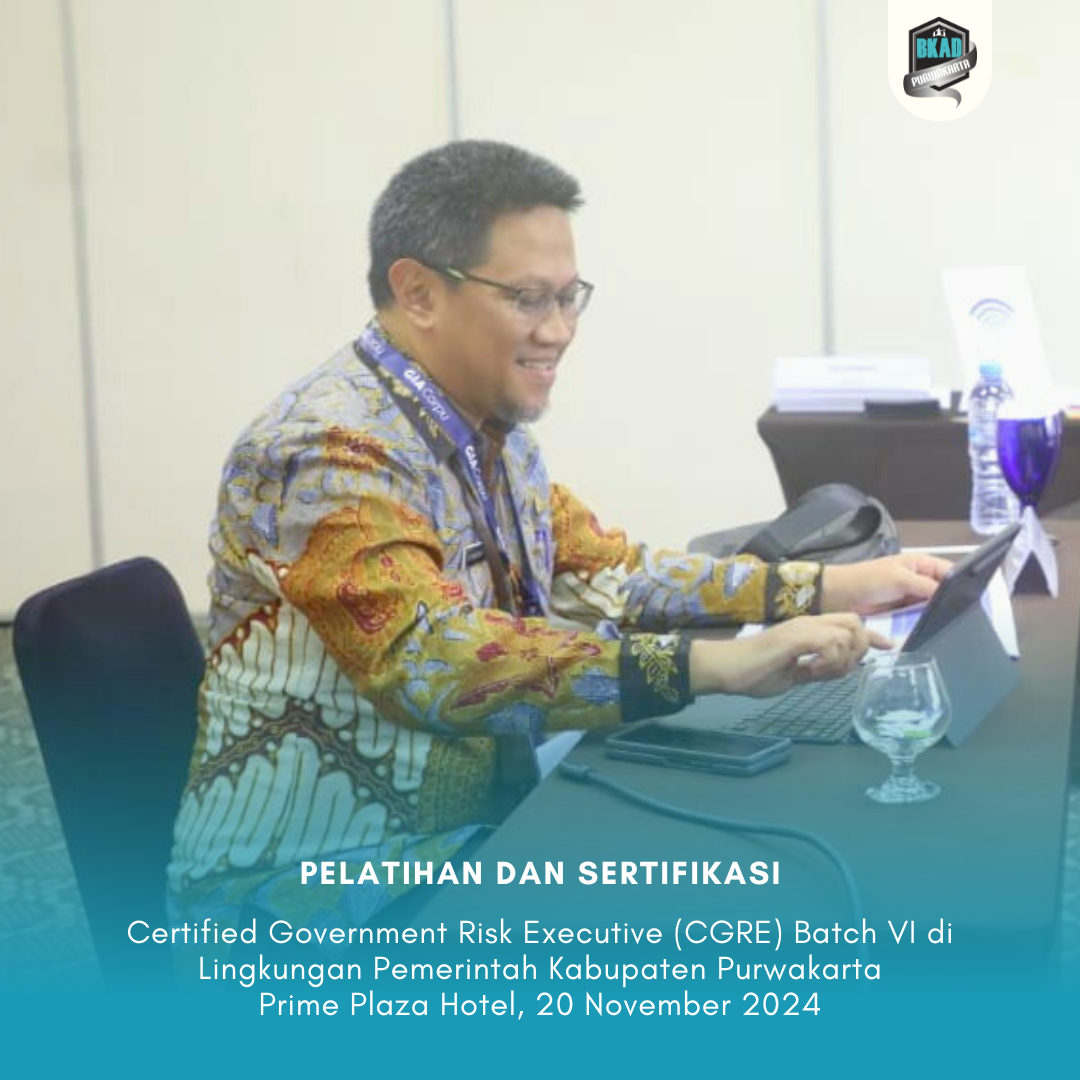 Kegiatan Pelatihan dan Sertifikasi Certified Goverment Risk Executive (CGRE)